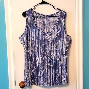 Sequined blue tank top